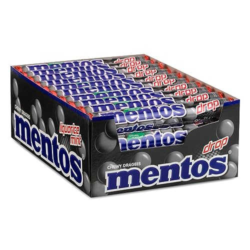 Mentos Mint Coated Licorice 40 bollen