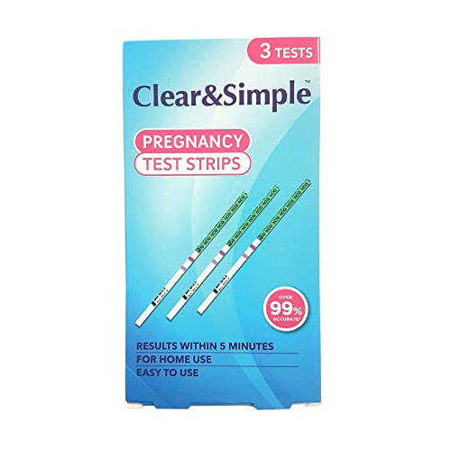 Clear and Simple HCG Schwangerschaftsteststreifen 3 Stuck