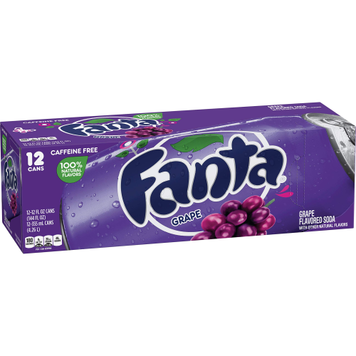 Fanta Grape 12 oz 355 mL 12 Pack Refreshing Soda Sweet Flavor