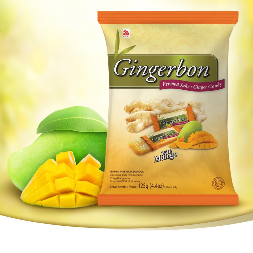 GINGERBON - Ginger Bonbons Mango - (1 x 125 g)
