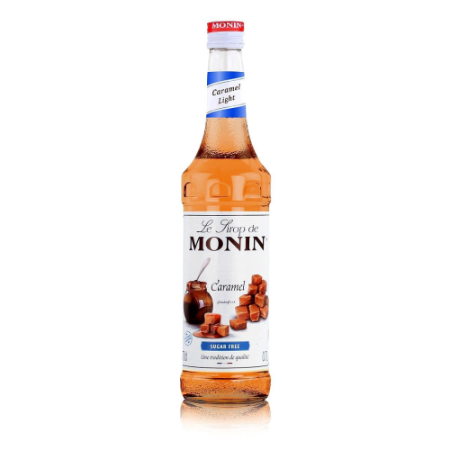 Monin Caramel Light Syrup Sugar-Free 700ml Delicious Low-Calorie Sweet Flavor