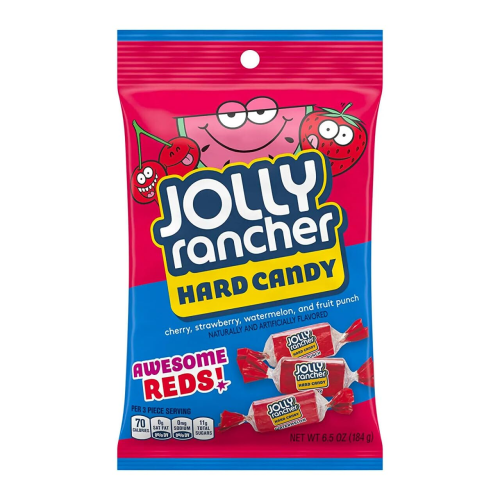 Jolly Rancher Peg Bag Hard Candy Awesome Reds 186gr