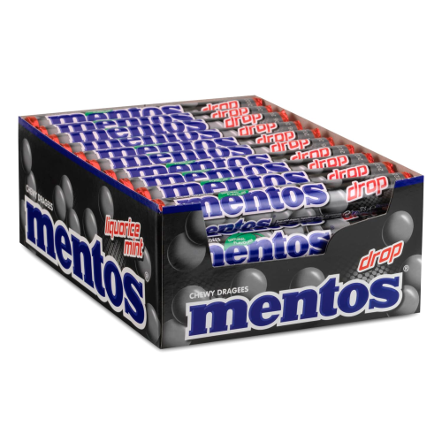 Mentos Mint Coated Licorice 40 bollen