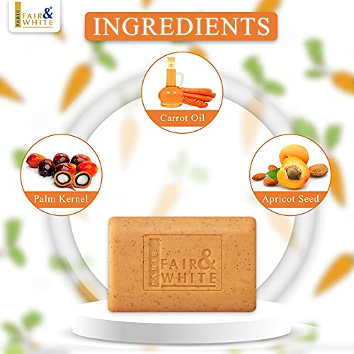 Fair & White Paris Carrot Soap Exfoliating Soap Natural Radiance 200g