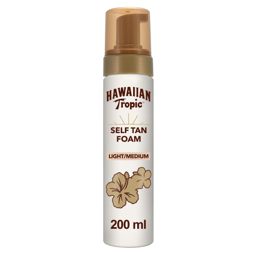 Hawaiian Tropic Self-Tanning Foam Light/Medium 200ml Streak-Free Tan Quick Drying