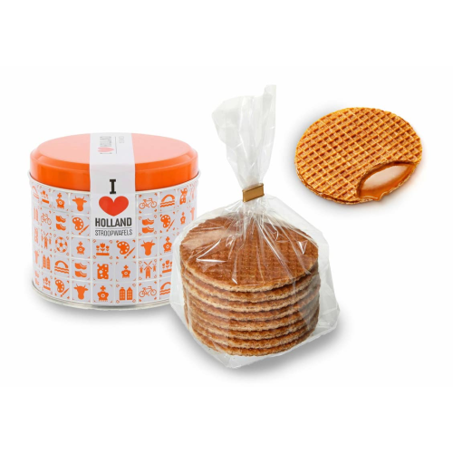 Daelmans Orange I Heart Holland Tin | incl. syrup waffles