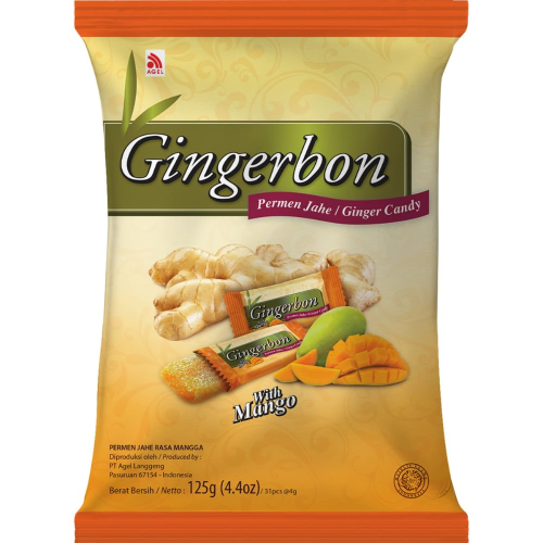 GINGERBON - Ginger Bonbons Mango - (1 x 125 g)
