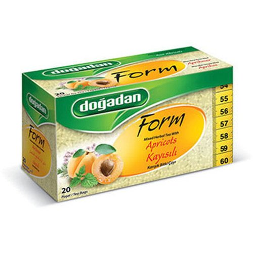 Dogadan Form Apricot Tea 20 Sachets Natural Digestive Support Herbal Tea