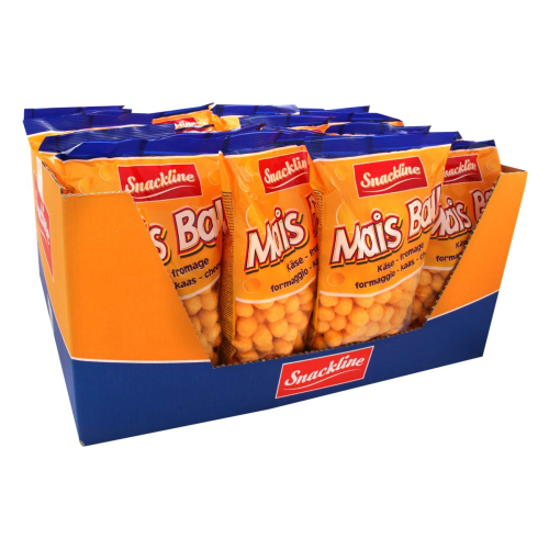 Snackline Corn Balls with Fine Cheese Flavour in 125 g Bag