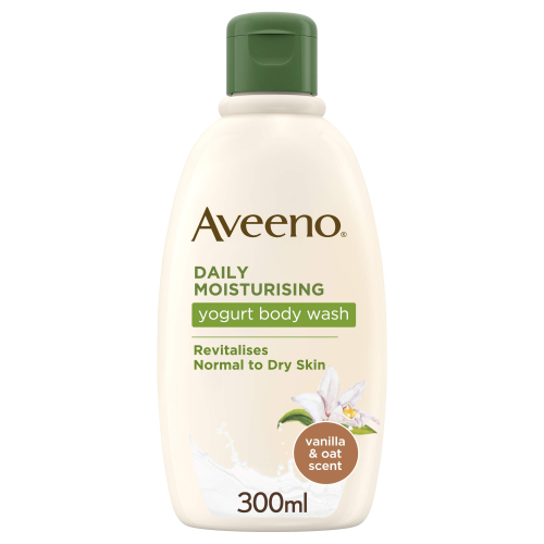 Aveeno Täglich feuchtigkeitsspendendes Joghurt-Duschgel, 300 ml, Vanille- und Haferduft, x1