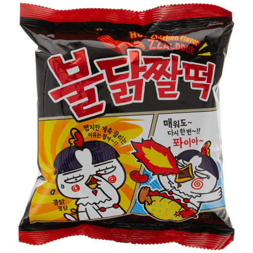 Samyang Hot Chicken Snack Knabberei ZZALDDUK Chips scharf 120g  x1