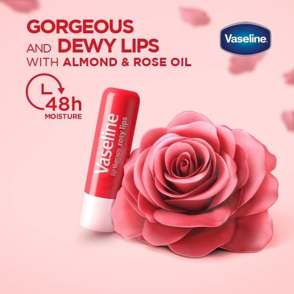 Vaseline Lip Therapy Rosy Tinted Lip Balm With Almond and Rose Oil (4.8 g)