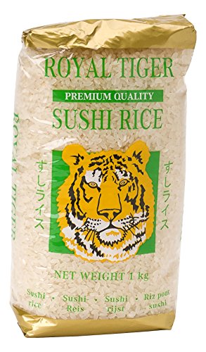 Royal Tiger Sushi Rice 12-Pack (12 x 1 kg) Premium Quality Short-Grain Rice