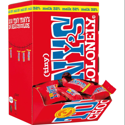 Tony's Chocolonely Tiny Tonys Milk Red Chocolate 900g - Fair Trade and Creamy Delight