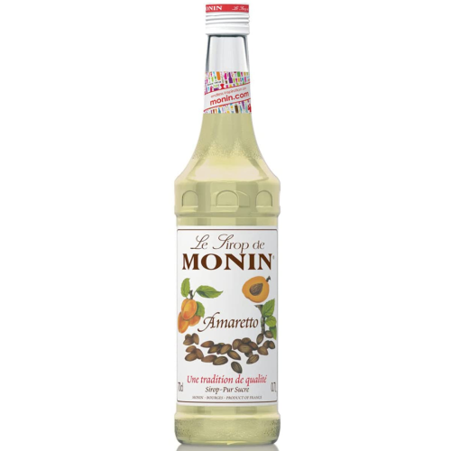 Monin Amaretto Coffee & Bar Syrup 0.7L Premium Nutty Syrup for Coffee Cocktails