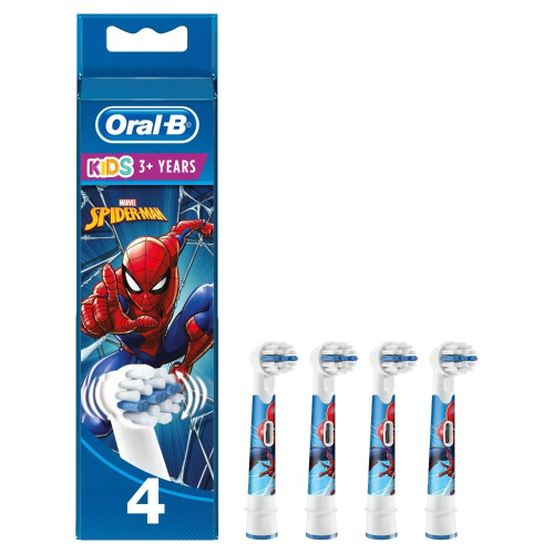 Oral-B Kids Spiderman Replacement Electric Toothbrush Heads 2 Pack for Kids Oral Care