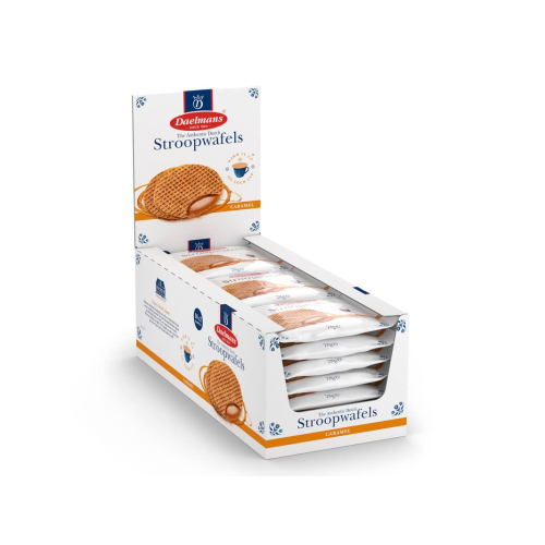 Daelmans Stroopwafels 18 x 2 Pack - Authentic Dutch Caramel Wafers Cookies