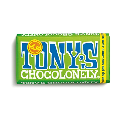 Tony's Chocolonely Chocolade Reep Puur Amandel Zeezout – 180 Gramm – Vegan