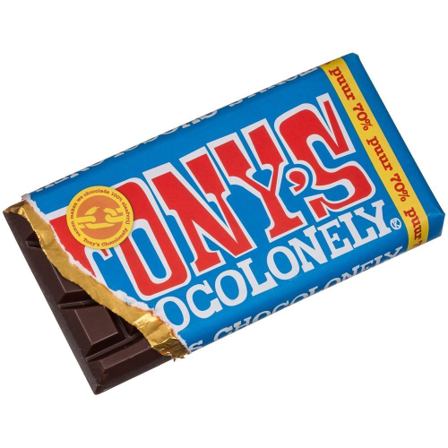 Tony's Chocolonely Chocolade Reep Puur - 180 gram - Vegan