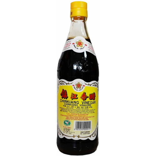 Authentic GOLD PLUM Chinkiang Black Vinegar – Rich Flavor, 550 mL Bottle