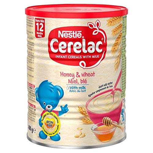 Nestle Cerelac Honey Wheat with Milk 400g - Baby Cereal with Iron & Vitamins