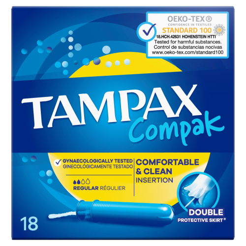 Tampax Compak Tampons with Applicator 18X,