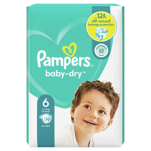 Pampers Dry - 6   13-18kg   19 items