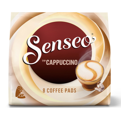 Senseo Cappuccino Coffee Pads - 8 Pads - Premium Single-Serve Coffee Pods for a Rich, Creamy Cappuccino Experience