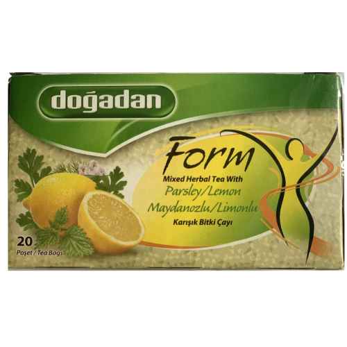 Dogadan Form Tea Parsley Lemon 20 Bags Detox Tea for Digestion and Weight Loss