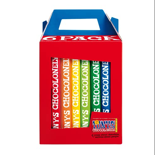 Tonys Chocolonely - Schokoladen-Tafel-Rainbow-Pack - 6 x 180g