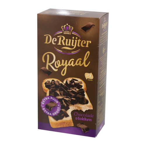 De Ruijter Royal Chocolate Flakes Extra Pure 300g - Premium Dutch Chocolate Delight