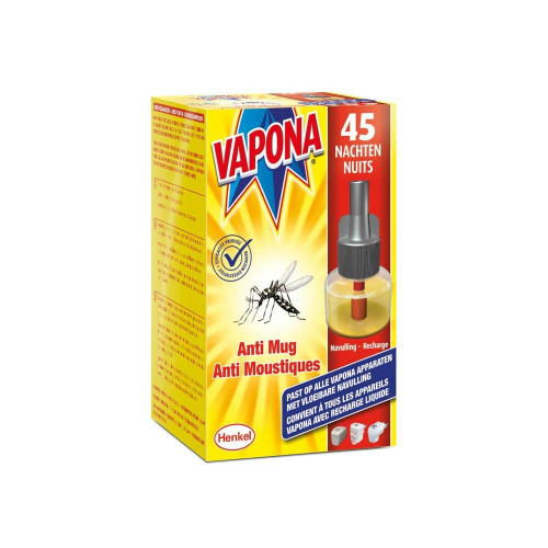 Vapona Anti-Mosquito Plug Refill 18 ml - Long-Lasting Mosquito Repellent for Home Use