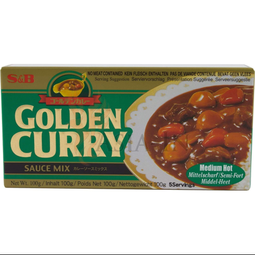 S&amp;B Golden Curry Medium Hot 220g x1