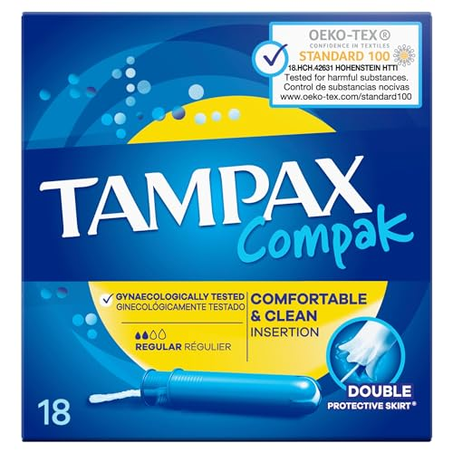 Tampax Compak Tampons with Applicator 18X,