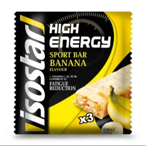 Isostar High Energy Banana Sports Bar 3 x 40g – Energy Boosting Snack for Athletes