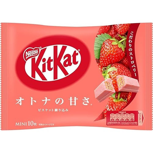 KIT KAT NESTLE KitKat Mini Chocolate Bar Adult Strawberry (Pack of 10)
