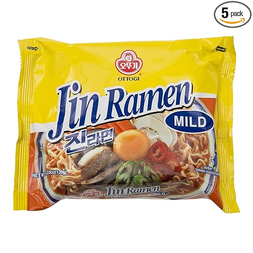 Ottogi Jin Ramen Noodle Mild Hot Spicy