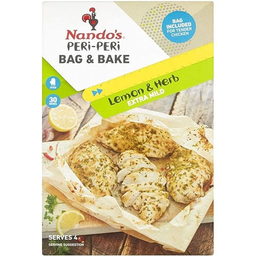 Nando's Peri-Peri Bag & Bake Lemon & Herb Seasoning 20g Quick Easy Marinade