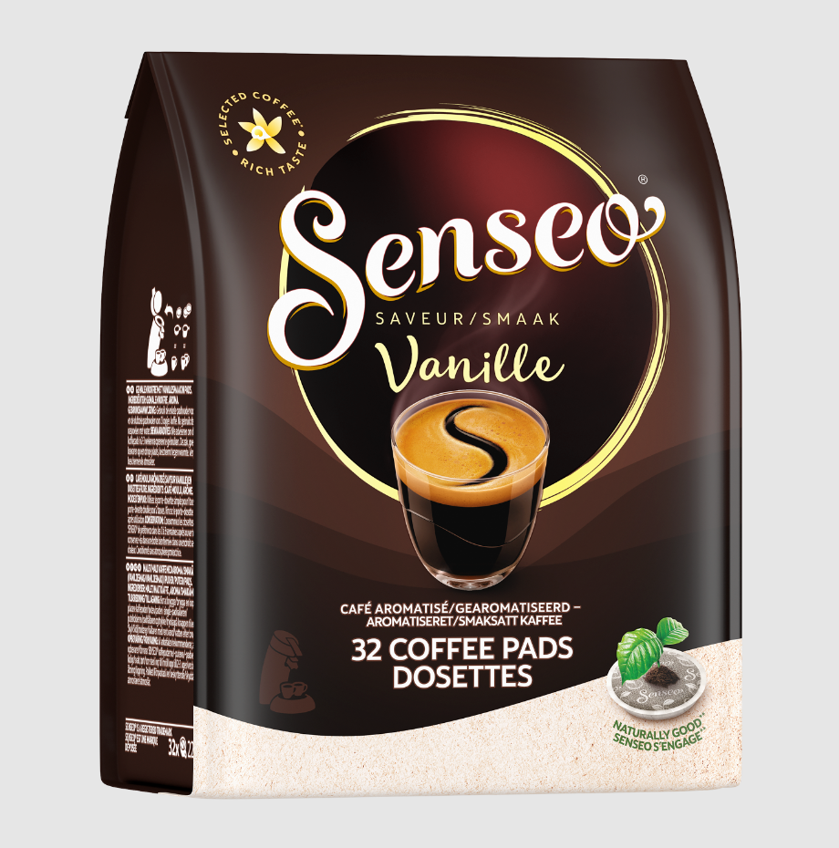 Senseo Vanilla Coffee Pads – 32 Count, For Senseo Machines, Sweet Vanilla Flavor