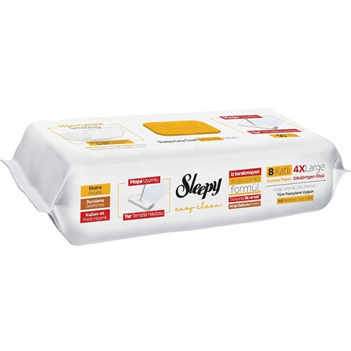 Sleepy Easy Clean Arabic Soap Added Mop Compatible Floor Cleaning Cloth (50 Sheets)
