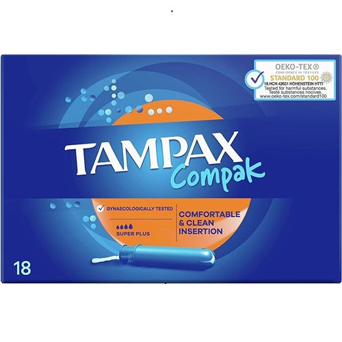 Tampax Compak Super Plus Healthy Product (18 Pieces)