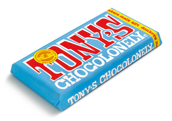 Tony's Chocolonely Chocolade Reep Donkere Melk - 180 Gramm